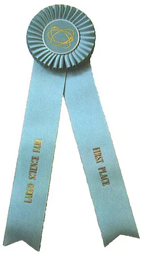 Light blue single-head rosette
