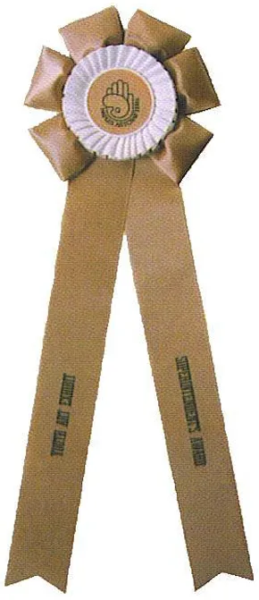 Tan double-head rosette