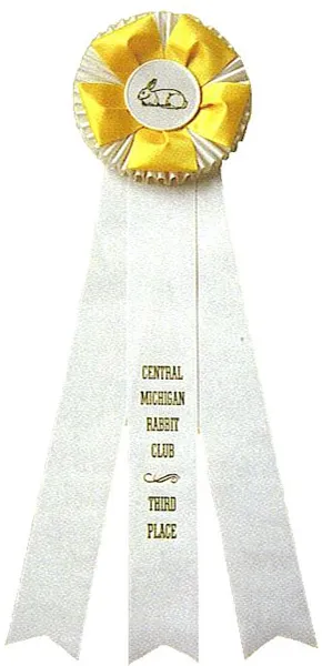 White and yellow double-head rosette